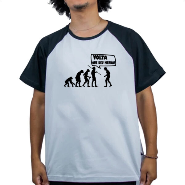 Camiseta Raglan Volta que deu merda - Imagem 4