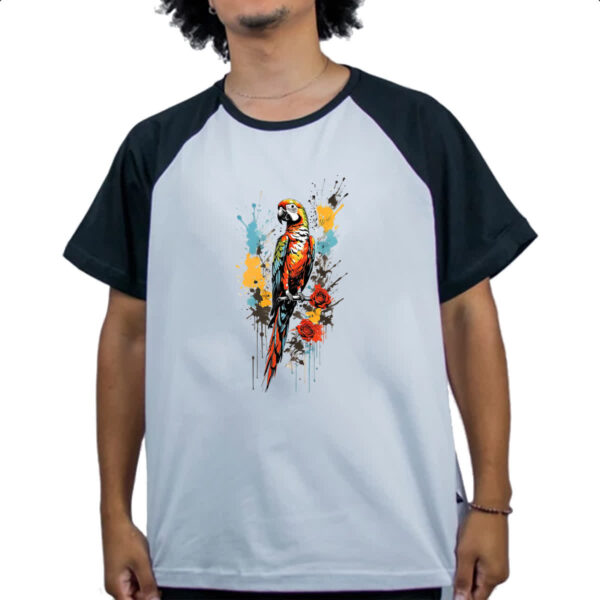 Camiseta Raglan Arara splash art - Imagem 4