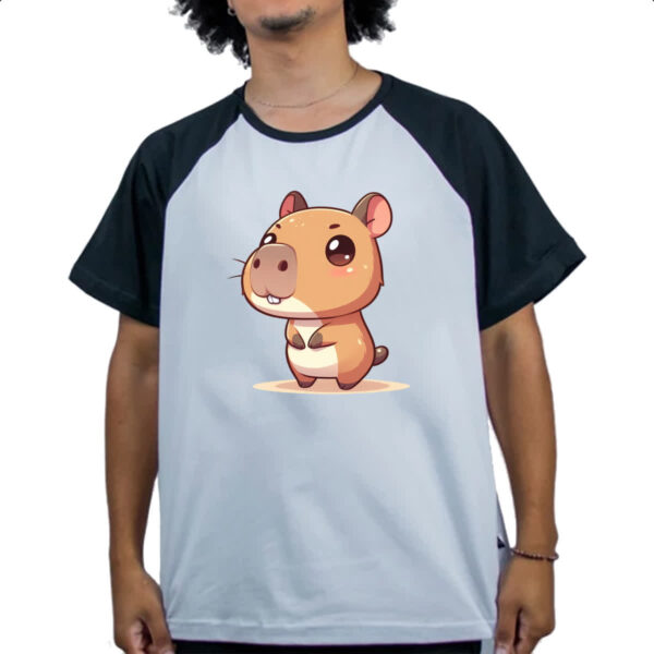 Camiseta Raglan Capivara Chibi - Imagem 4