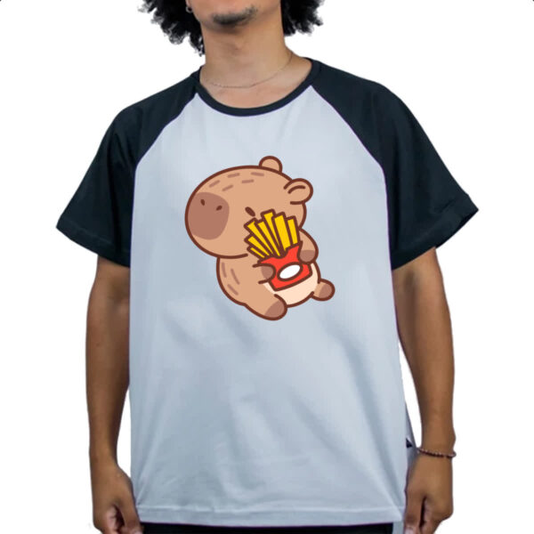 Camiseta Raglan Capivara Fritas - Imagem 4