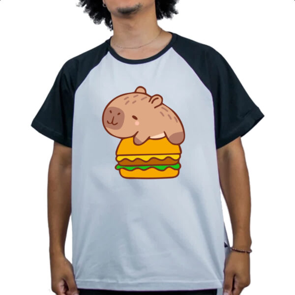Camiseta Raglan Capivara Hamburguer - Imagem 4