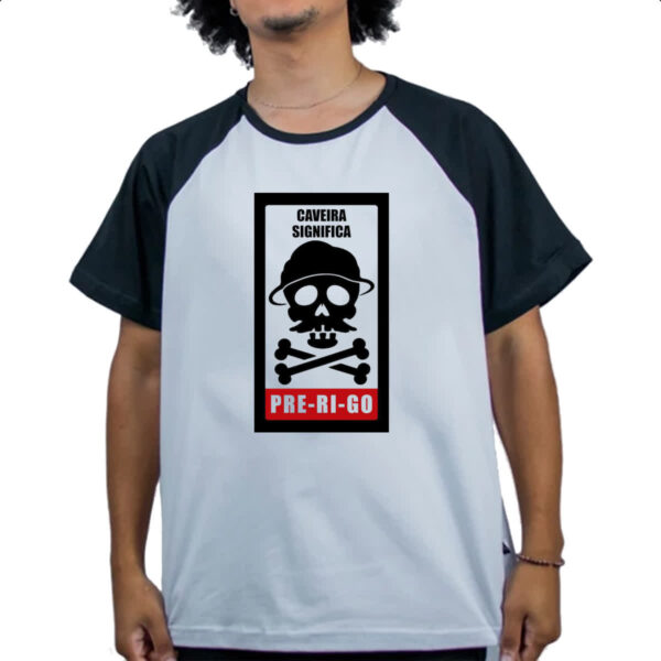 Camiseta Raglan Caveira Perigo - Imagem 4