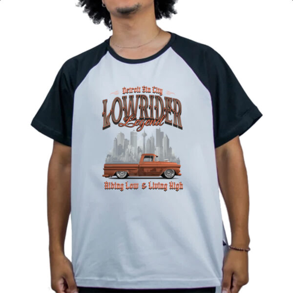 Camiseta Raglan Detroit Sin City Lowrider - Imagem 4