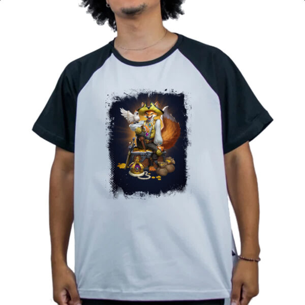 Camiseta Raglan Empires and Puzzles heroi Silverpaw - Imagem 4
