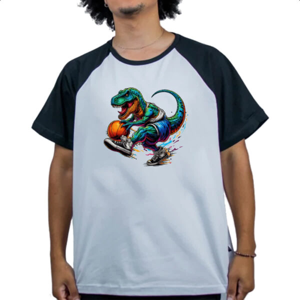 Camiseta Raglan T-Rex Basketball - Imagem 4