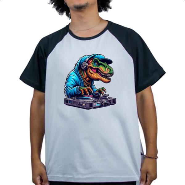 Camiseta Raglan T-Rex DJ - Imagem 4