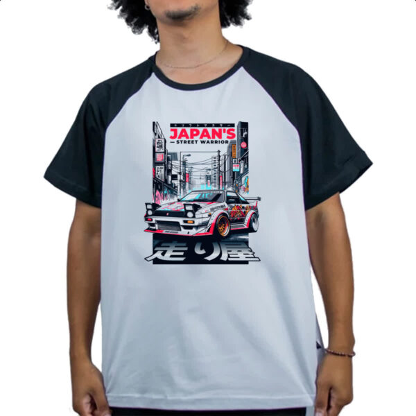 Camiseta Raglan Japan Street Warrior - Imagem 4