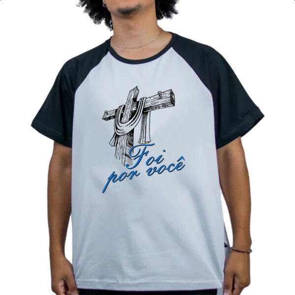 Camiseta Raglan Jesus foi por voce - Imagem 4