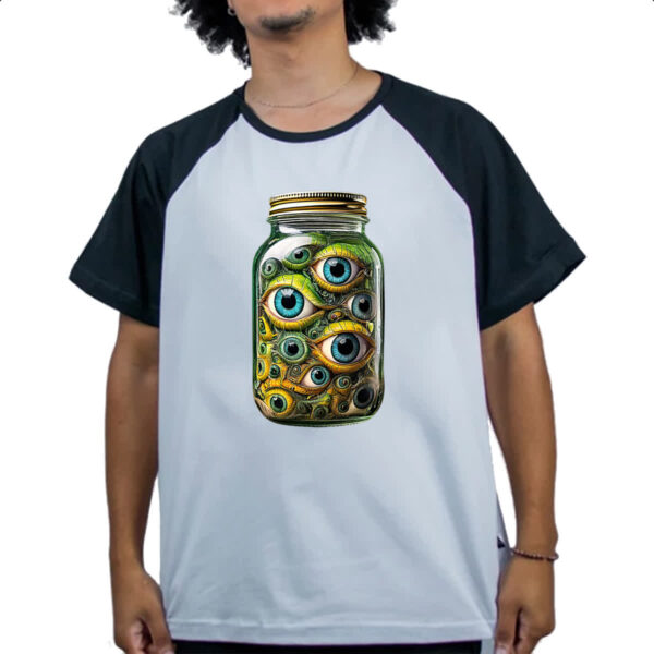 Camiseta Raglan Olhos em conserva - Imagem 4