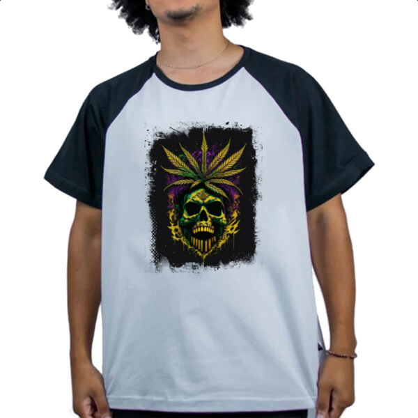 Camiseta Raglan Skull Erva Medicinal - Imagem 4