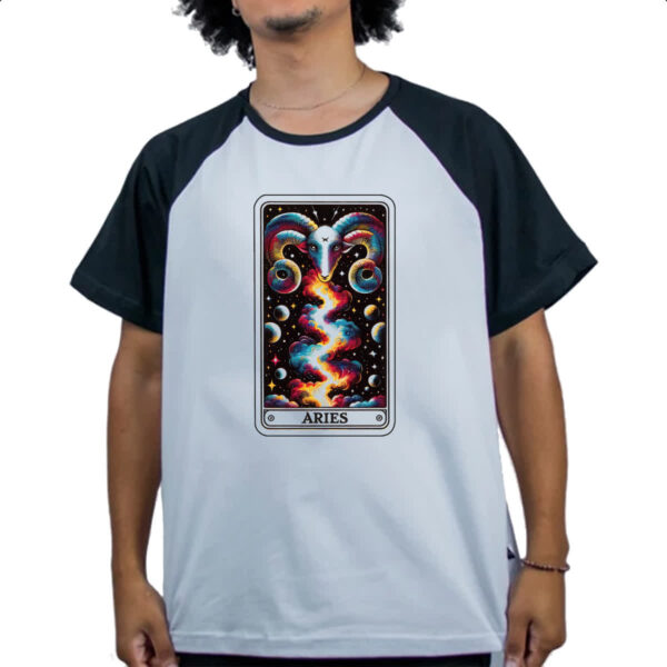 Camiseta Raglan Signo Carta Taro Aries - Imagem 4
