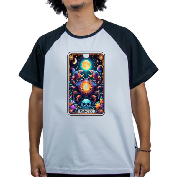 Camiseta Raglan Signo Carta Taro Cancer - Imagem 4