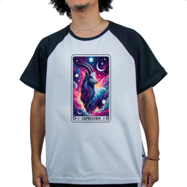 Camiseta Raglan Signo Carta Taro Capricornio - Imagem 4