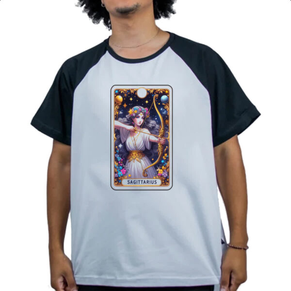 Camiseta Raglan Signo Carta Taro Sagitario - Imagem 4