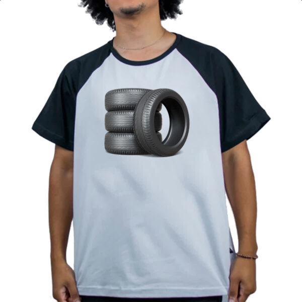 Camiseta Raglan Pneus radiais - Imagem 4