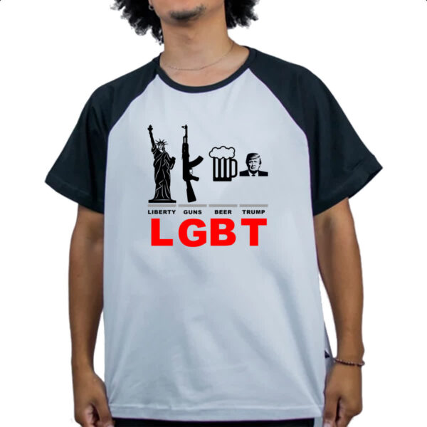 Camiseta Raglan LGBT - American Parody - Imagem 4