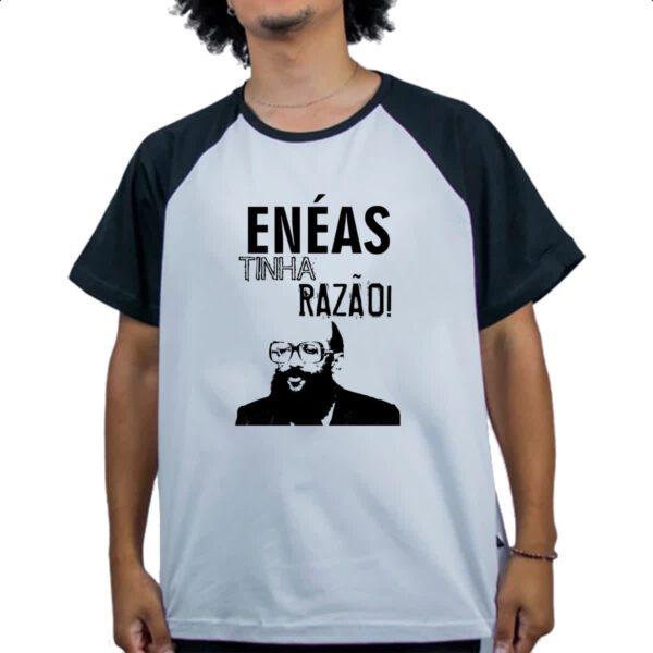 Camiseta Raglan Eneas tinha razao - Imagem 4