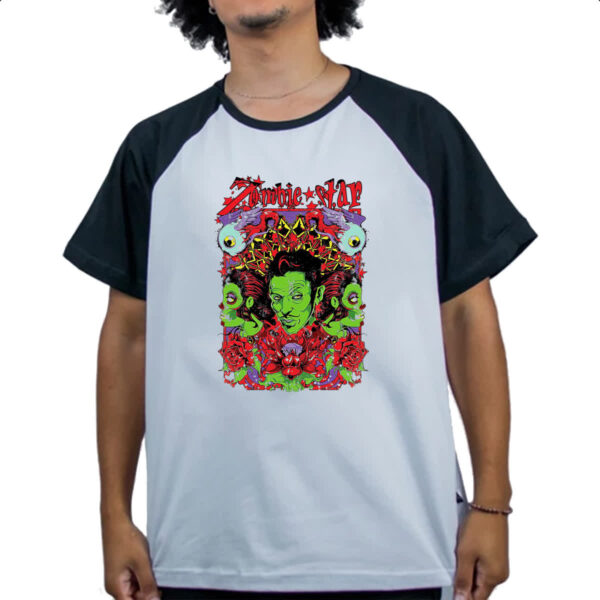 Camiseta Raglan Zombie star 1 - Imagem 4
