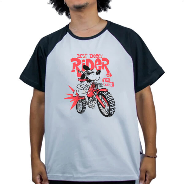 Camiseta Raglan Best Doggy Rider - Imagem 4