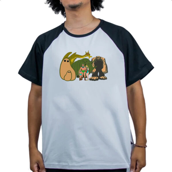 Camiseta Raglan Nostalgia Os Herculoides Time - Imagem 4