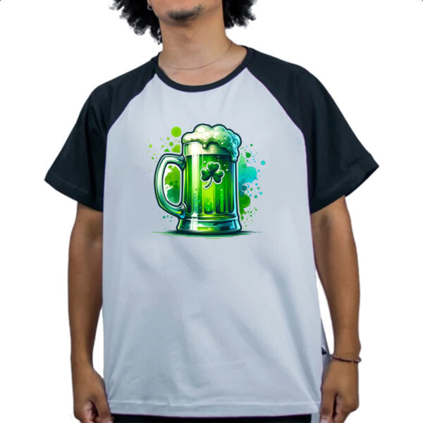Camiseta Raglan St Patricks Day Cerveja - Imagem 4