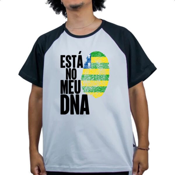 Camiseta Raglan Esta no meu DNA Goias - Imagem 4