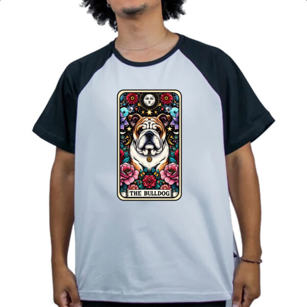 Camiseta Raglan Taro cachorro Bulldog - Imagem 4