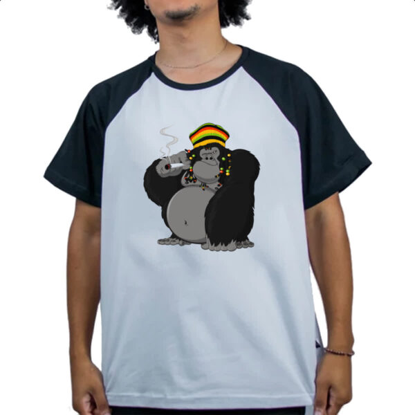 Camiseta Raglan Gorila Reggae - Imagem 4