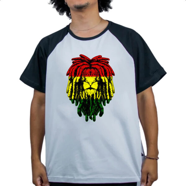 Camiseta Raglan Leao Rastafari - Imagem 4