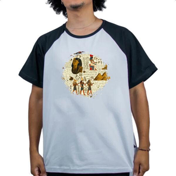 Camiseta Raglan Hieroglifos Egipcios - Imagem 4
