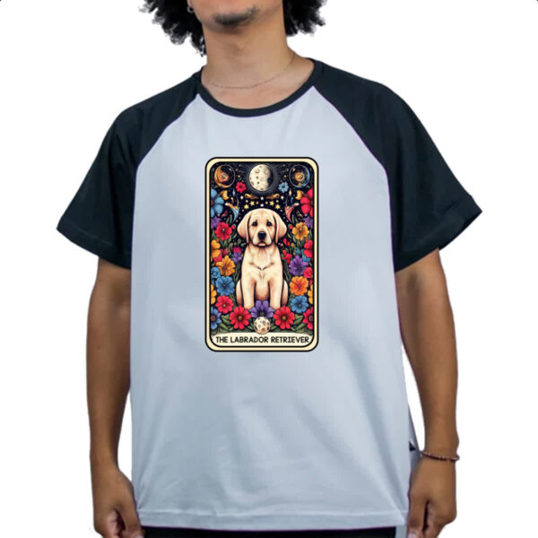 Camiseta Raglan Taro cachorro Labrador - Imagem 4
