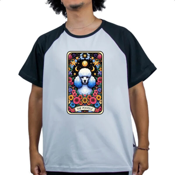 Camiseta Raglan Taro cachorro Poodle - Imagem 4