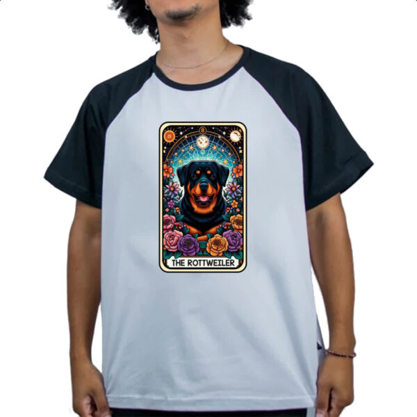 Camiseta Raglan Taro cachorro Rottweiler - Imagem 4