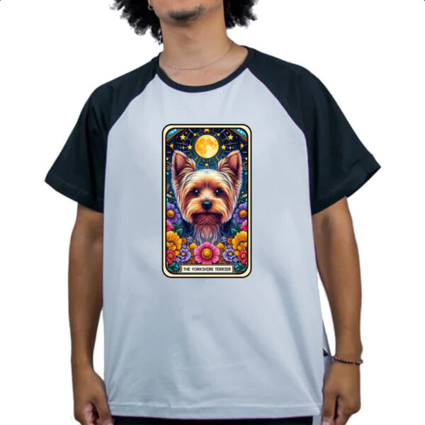 Camiseta Raglan Taro cachorro Yorkshire Terrier - Imagem 4