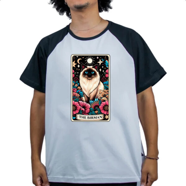 Camiseta Raglan Taro gato Birmanes - Imagem 4