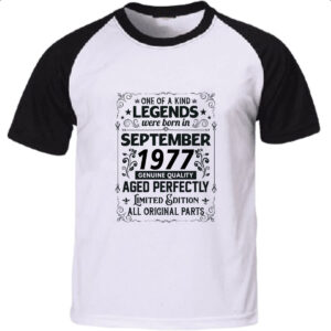 Camiseta Raglan Legends Were Born SET-1977