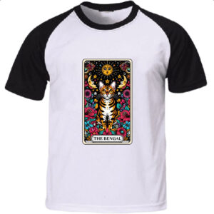 Camiseta Raglan Taro gato de Bengala