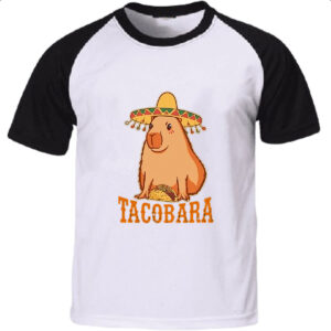 Camiseta Raglan Tacobara capivara