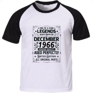 Camiseta Raglan Legends Were Born DEZ-1966