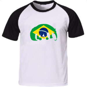 Camiseta Raglan Tamandua Bandeira Fauna Brasileira