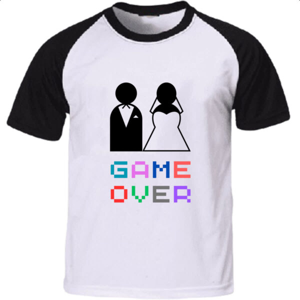 Camiseta Raglan Casamento Game Over