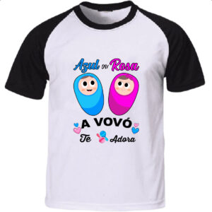 Camiseta Raglan Cha Revelacao a Vovo te adora
