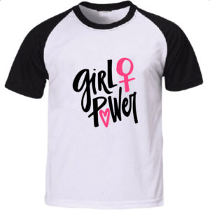 Camiseta Raglan Empoderada Girl Power