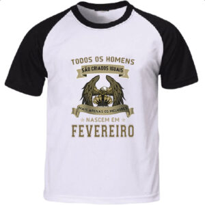 Camiseta Raglan Homem Lenda Aguia Fevereiro