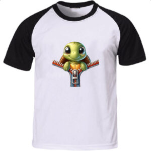 Camiseta Raglan Tartaruga no ziper