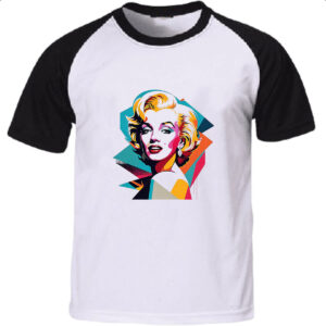 Camiseta Raglan Marilyn Monroe Portait