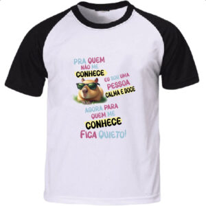Camiseta Raglan Capivara me conhece