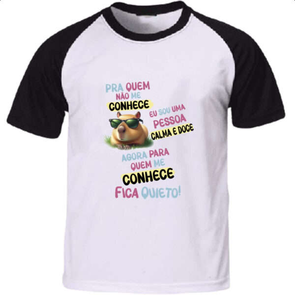 Camiseta Raglan Capivara me conhece