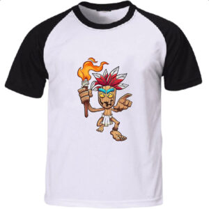 Camiseta Raglan Wooden Tiki