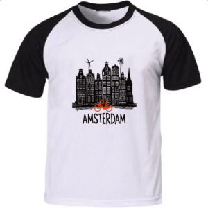 Camiseta Raglan Amsterdam Pintura Nanquim
